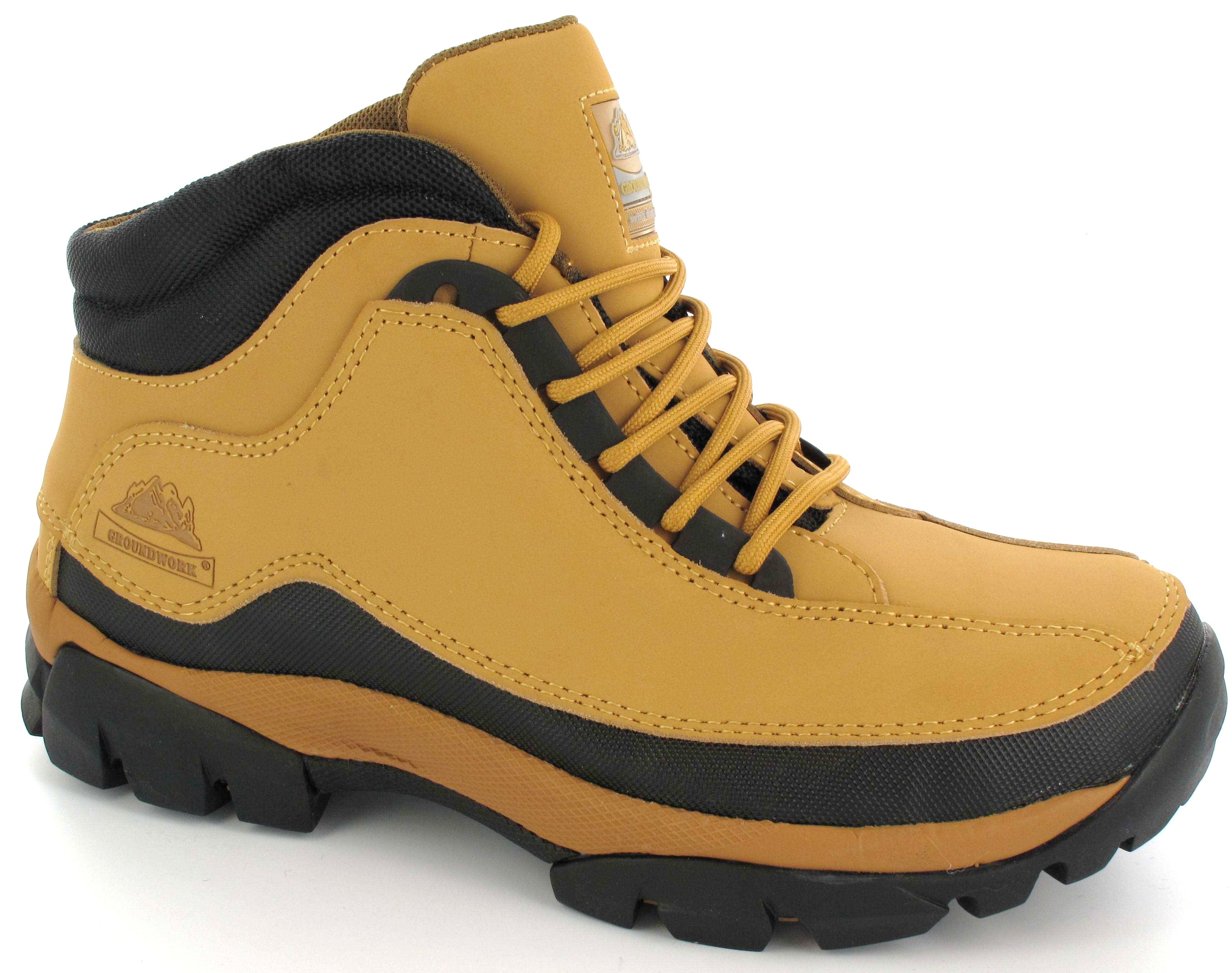 steel toe cap boots tan